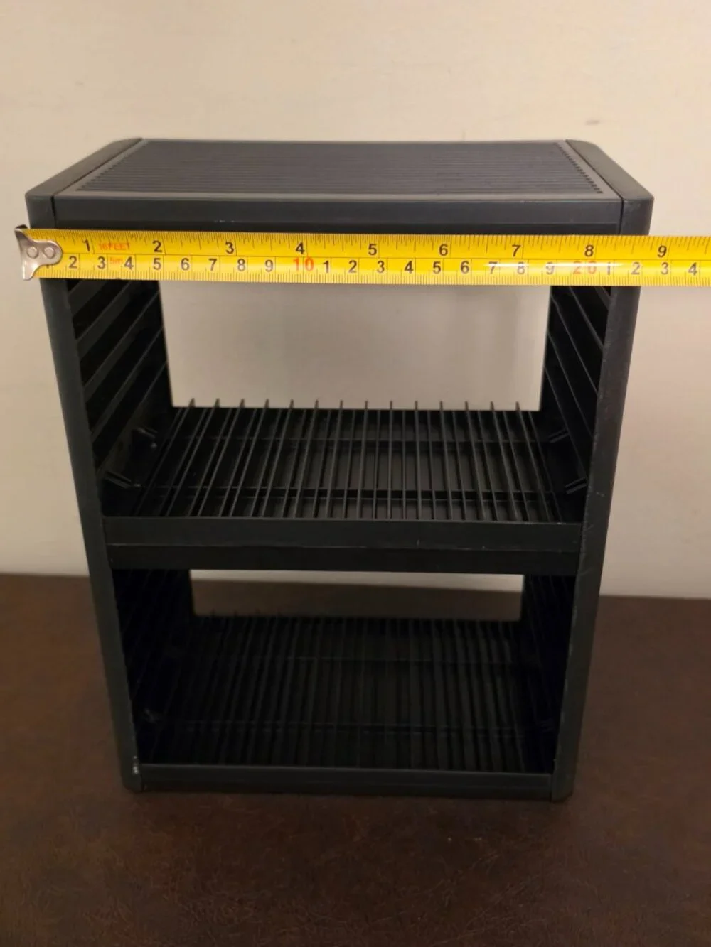Vintage Open Stock 30 CD Storage Jewel Case Holder Rack Black